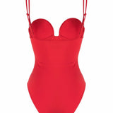 Costume intero con scollo a cuore in rosso - MAGDA BUTRYM -  donna 
