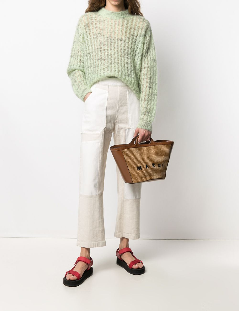 Borsa tote Tropicalia con ricamo Marni - donna 