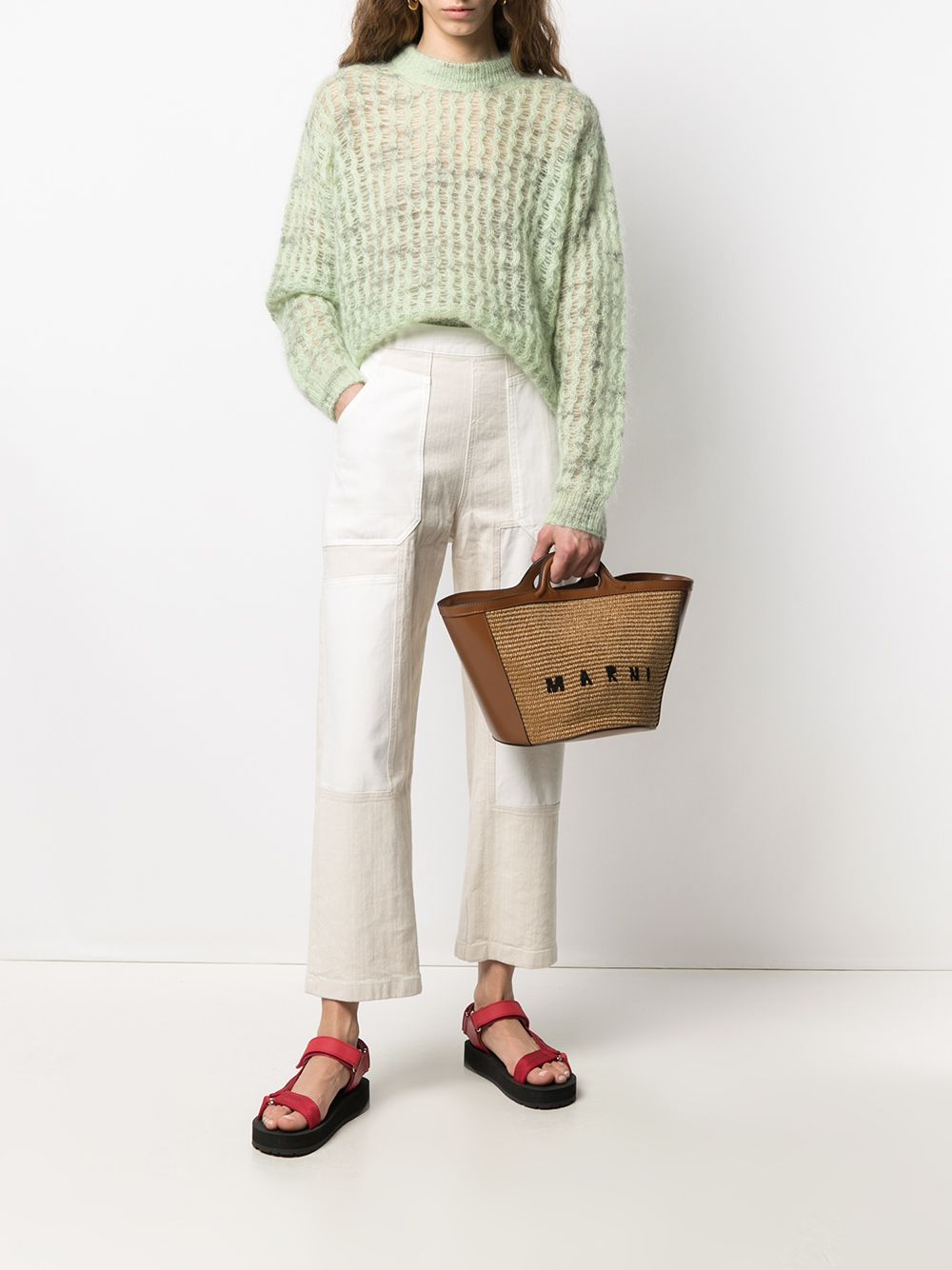 Borsa tote Tropicalia con ricamo Marni - donna 