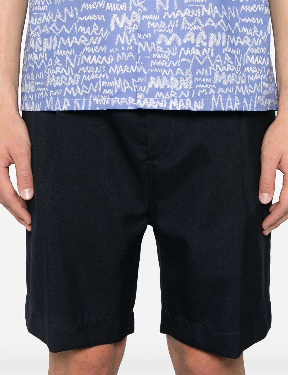 Bermuda in lana in nero Marni - uomo 