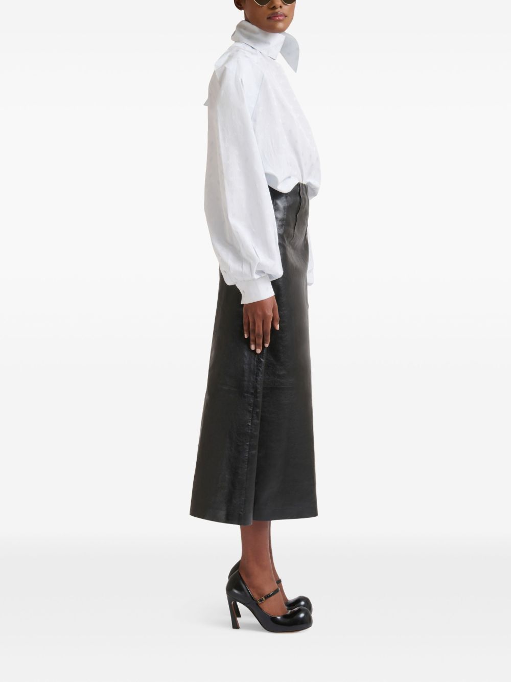 Blusa a collo alto in celeste Marni - donna 