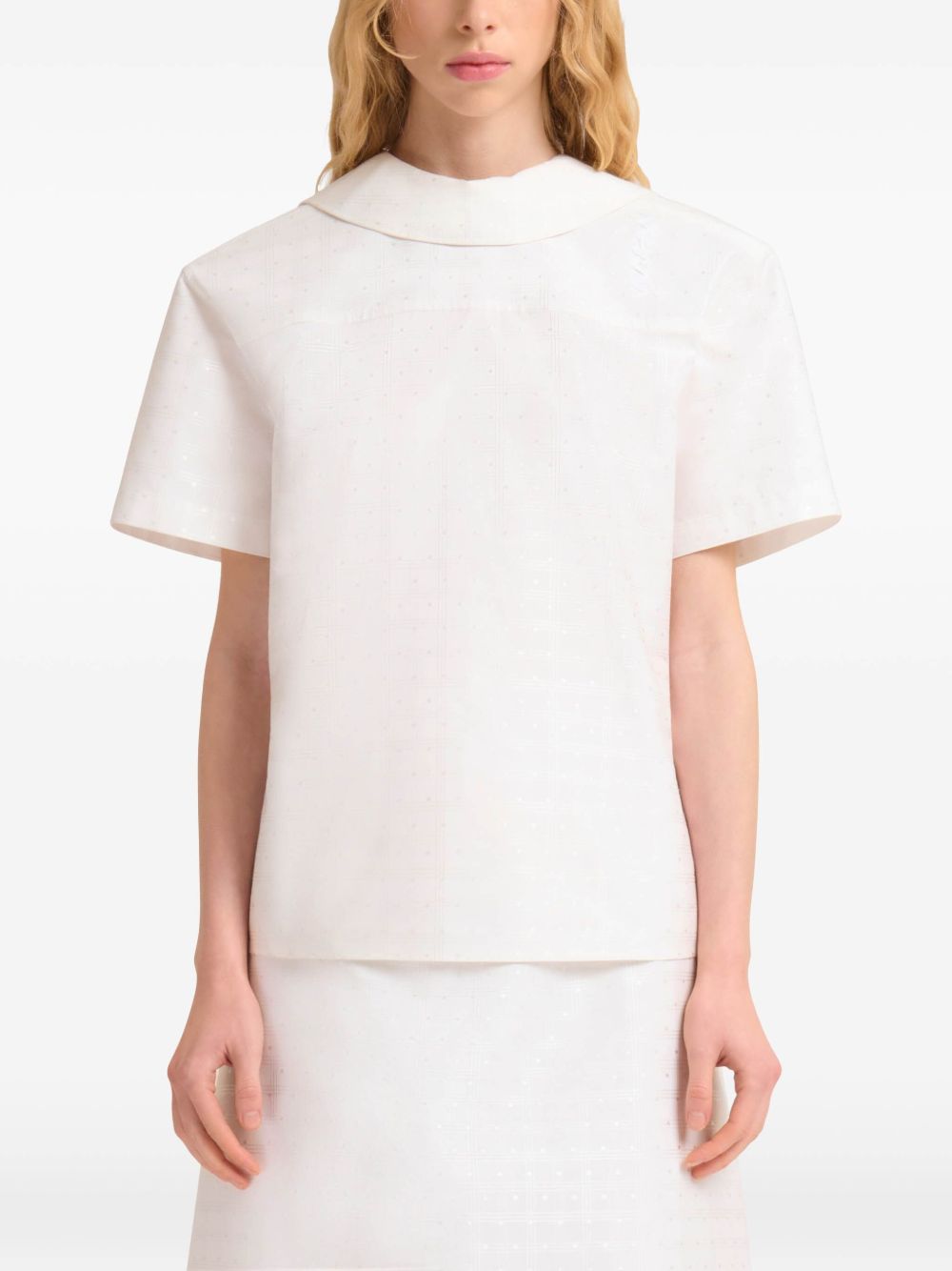 Camicia con colletto alla francese in bianco Marni - donna 
