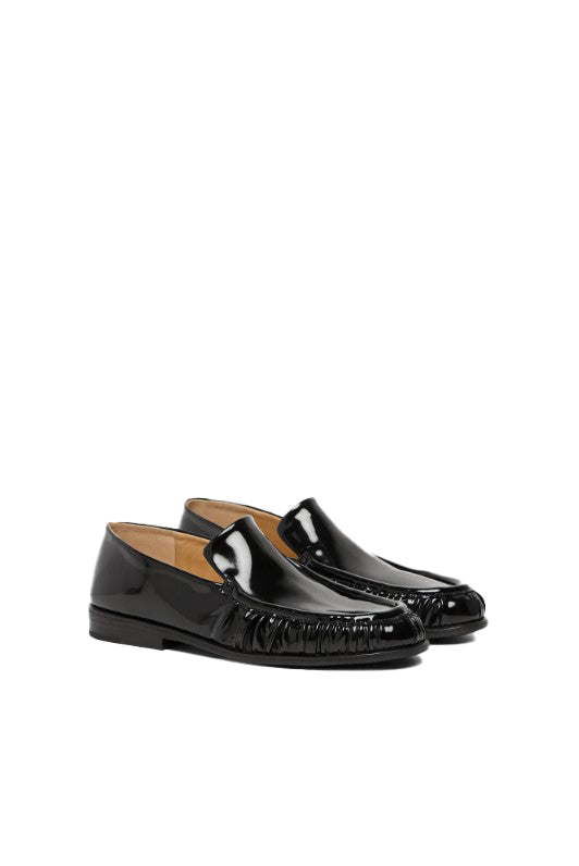 Mocassini in pelle lucida in nero Marsell - uomo 