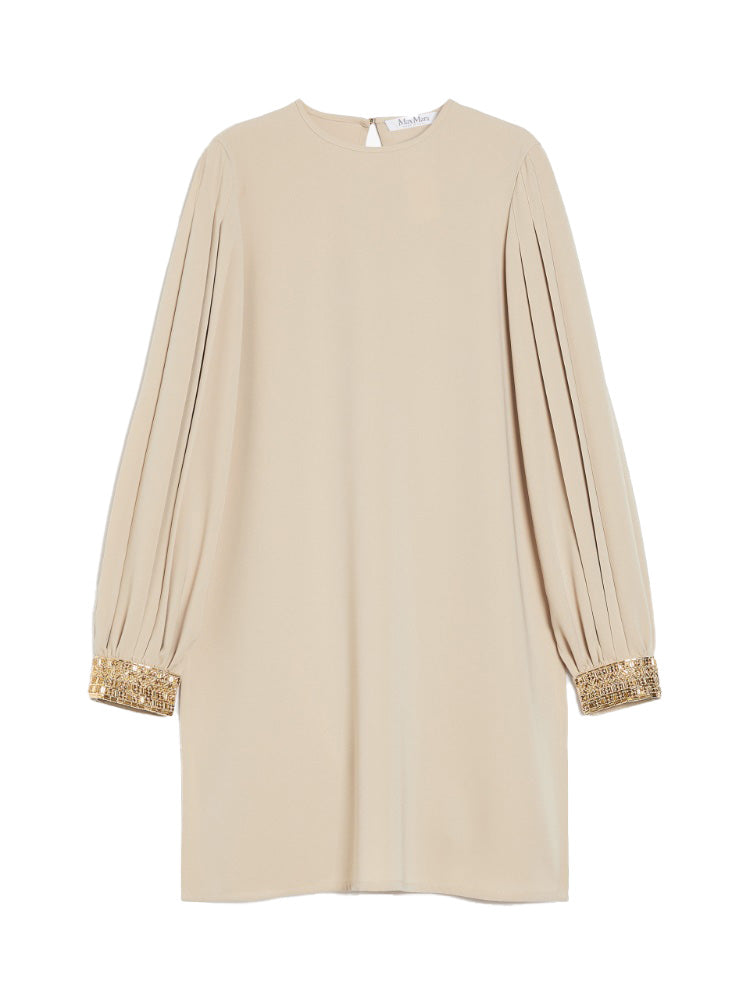 Blusa con ricami quadro in beige Maxmara -donna 