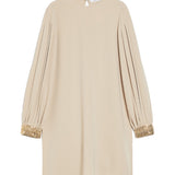 Blusa con ricami quadro in beige Maxmara -donna 