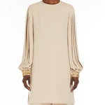 Blusa con ricami quadro in beige Maxmara -donna 