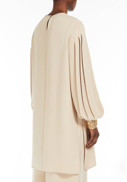 Blusa con ricami quadro in beige Maxmara -donna 