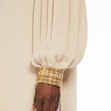 Blusa con ricami quadro in beige Maxmara -donna 