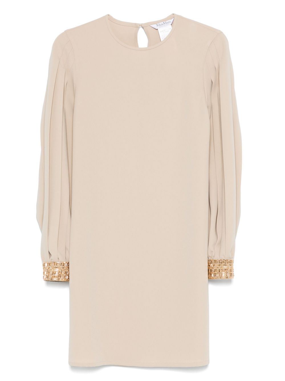 Blusa con ricami quadro in beige Maxmara -donna 