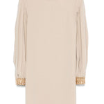 Blusa con ricami quadro in beige Maxmara -donna 