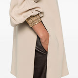 Blusa con ricami quadro in beige Maxmara -donna 