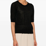 Top semi-trasparente negelia in nero Maxmara - donna 