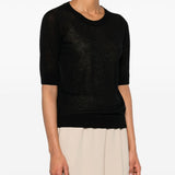 Top semi-trasparente negelia in nero Maxmara - donna 
