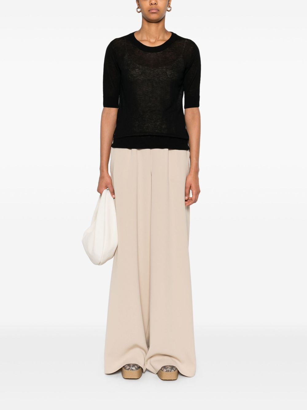 Top semi-trasparente negelia in nero Maxmara - donna 