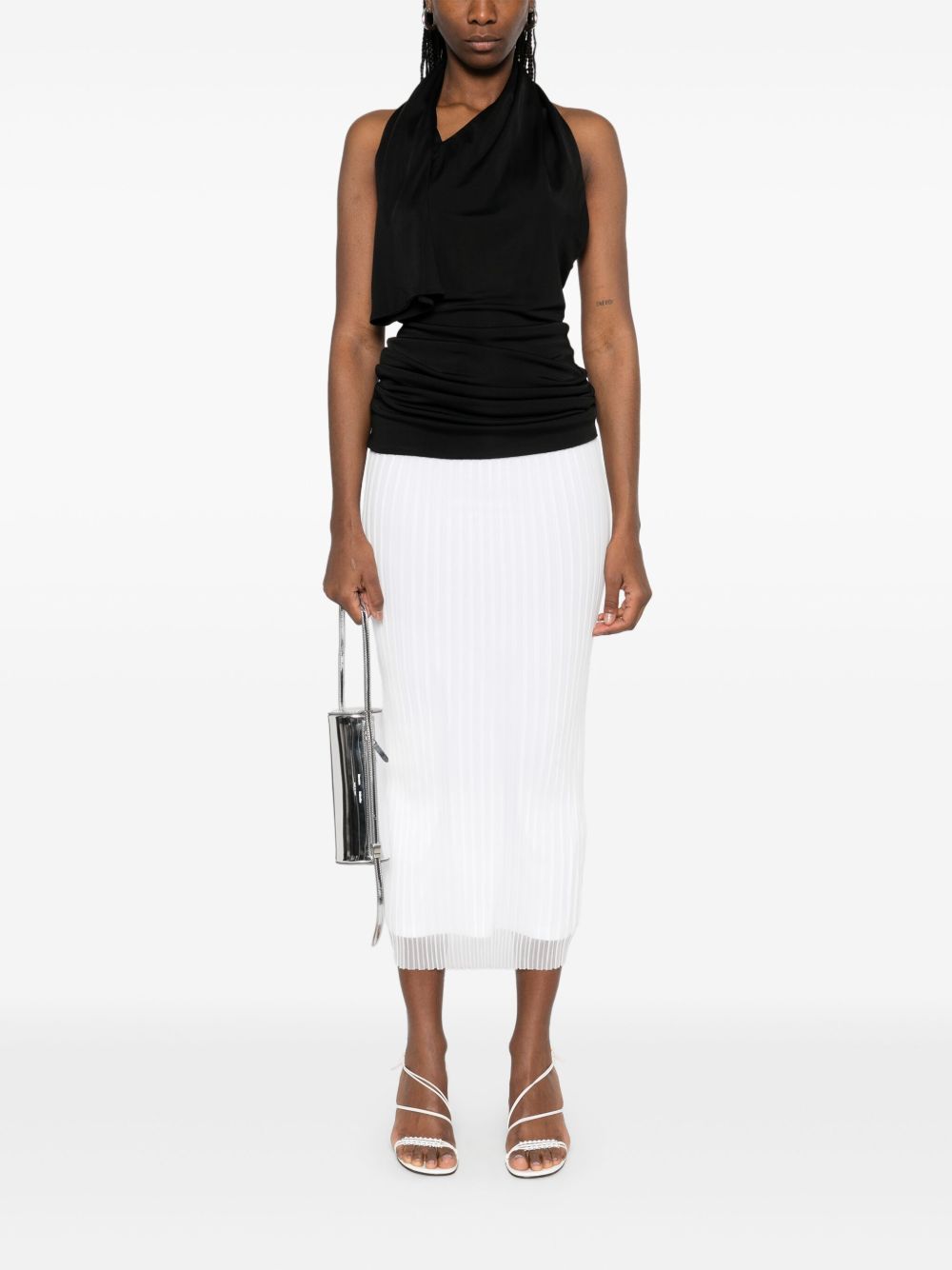 Gonna midi a matita album in bianco Maxmara - donna 