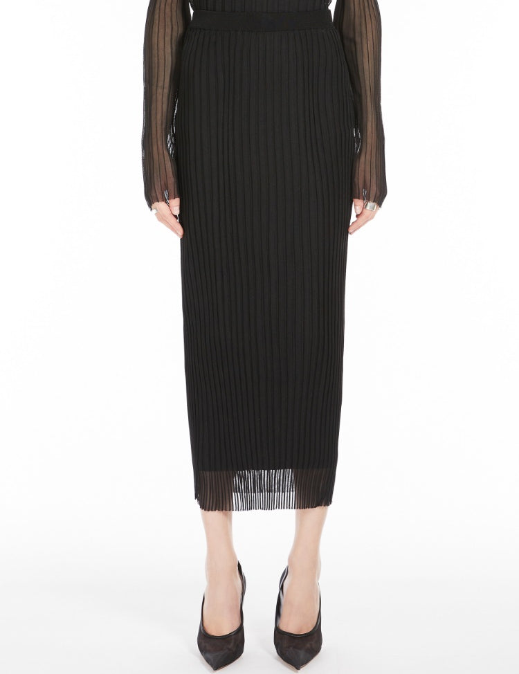 Gonna in maglia trasparente album in nero Maxmara - donna 