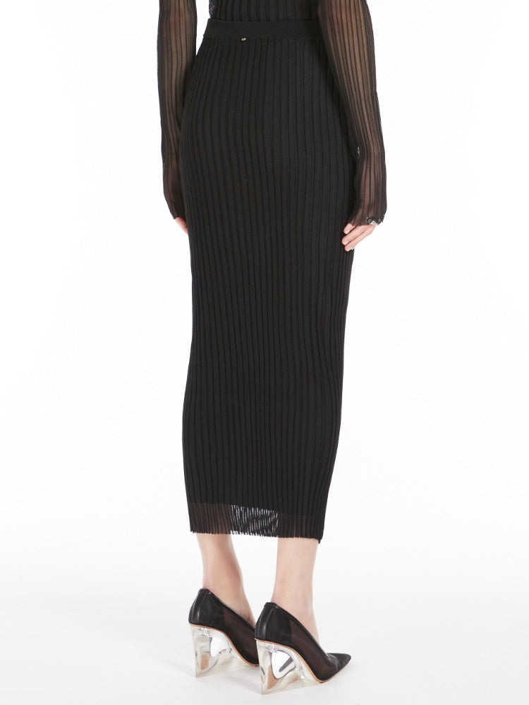 Gonna in maglia trasparente album in nero Maxmara - donna 