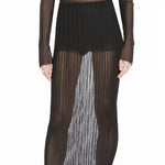 Gonna in maglia trasparente album in nero Maxmara - donna 
