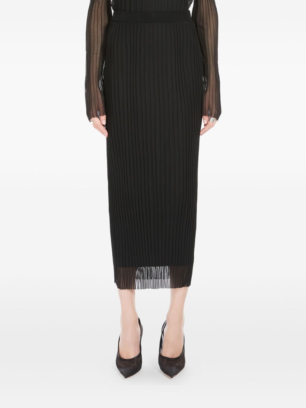 Gonna in maglia trasparente album in nero Maxmara - donna 
