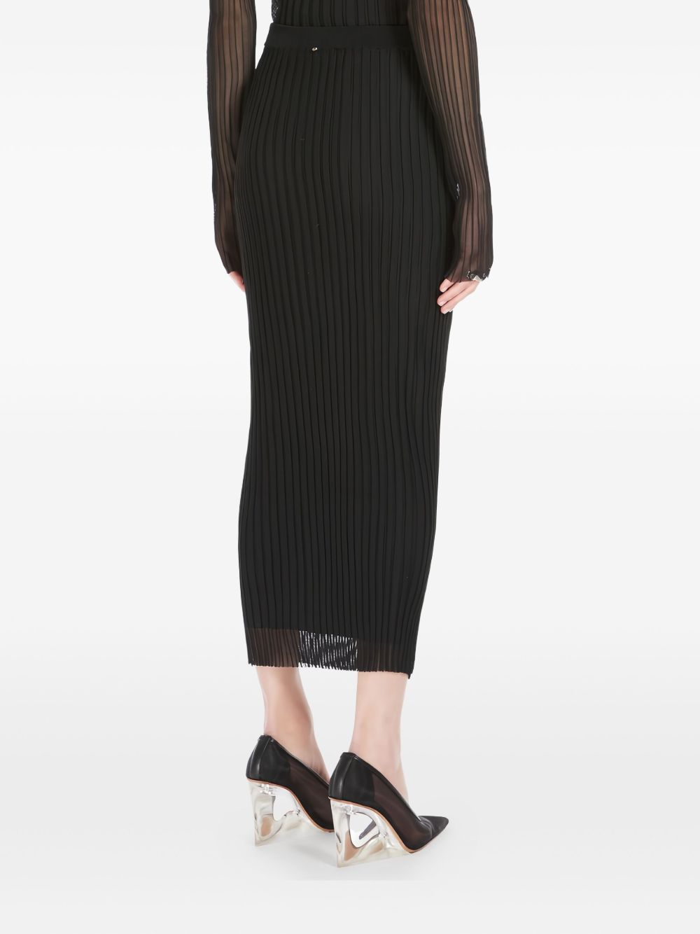 Gonna in maglia trasparente album in nero Maxmara - donna 