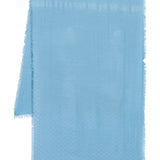 Stola con stampa monogramma umes in celeste Maxmara - donna 
