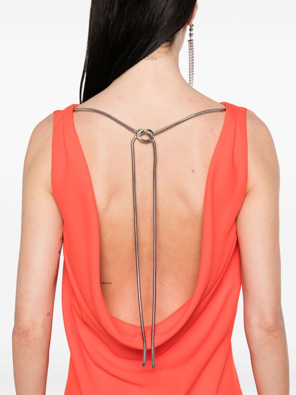 Abito con dettaglio a catena creso in rosso Maxmara pianoforte - donna 