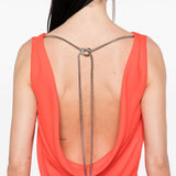 Abito con dettaglio a catena creso in rosso Maxmara pianoforte - donna 