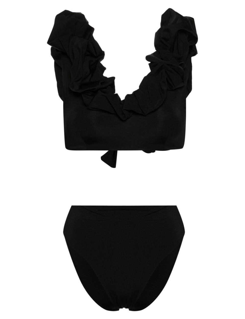 Set bikini con ruches in nero - MAYGEL CORONEL donna 