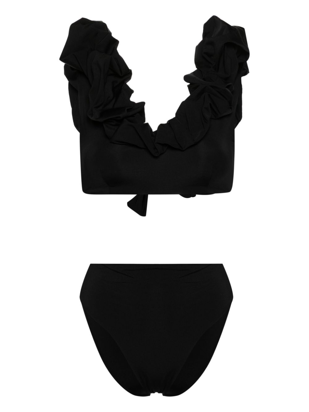 Set bikini con ruches in nero - MAYGEL CORONEL donna 