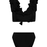 Set bikini con ruches in nero - MAYGEL CORONEL donna 