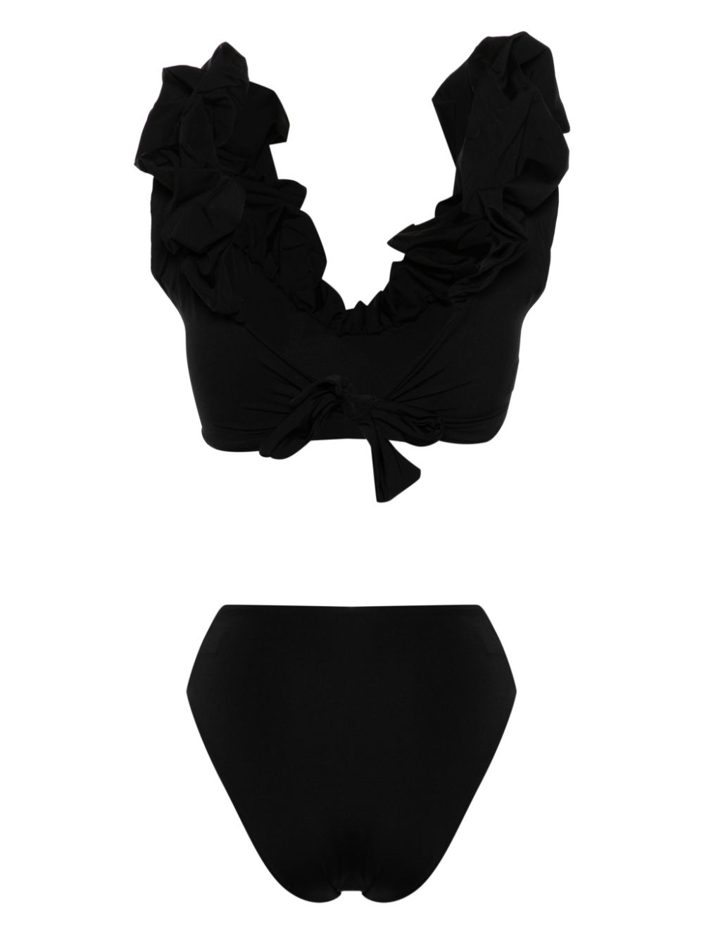 Set bikini con ruches in nero - MAYGEL CORONEL donna 