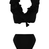 Set bikini con ruches in nero - MAYGEL CORONEL donna 