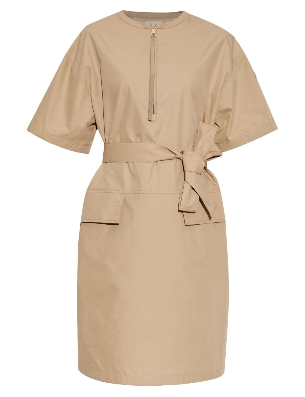 Abito midi con cintura in beige Moncler - donna 