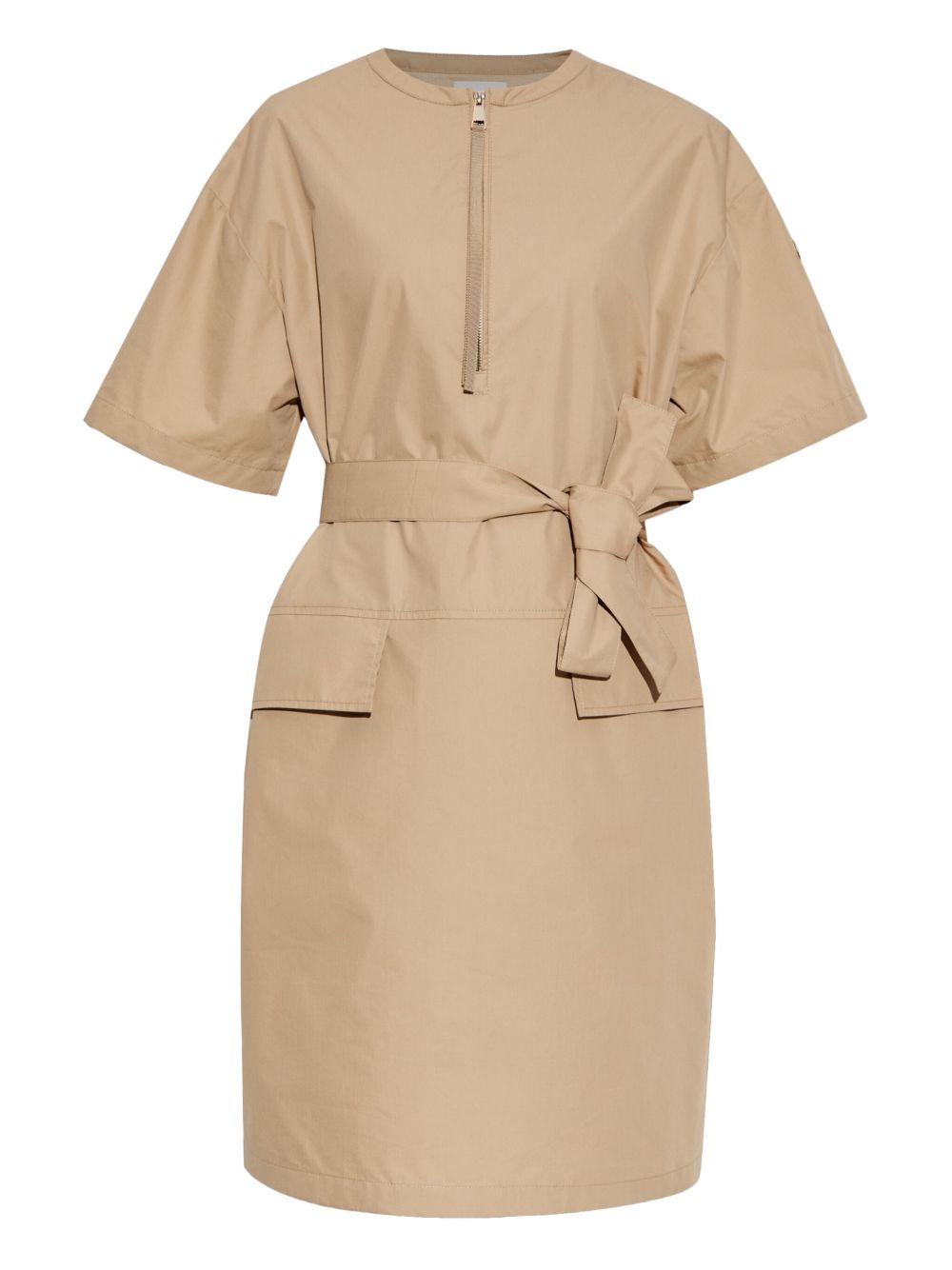 Abito midi con cintura in beige Moncler - donna 