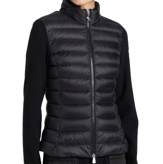 Giacca imbottita con maniche in maglia in nero Moncler - donna 