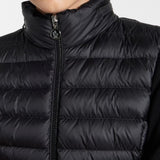 Giacca imbottita con maniche in maglia in nero Moncler - donna 