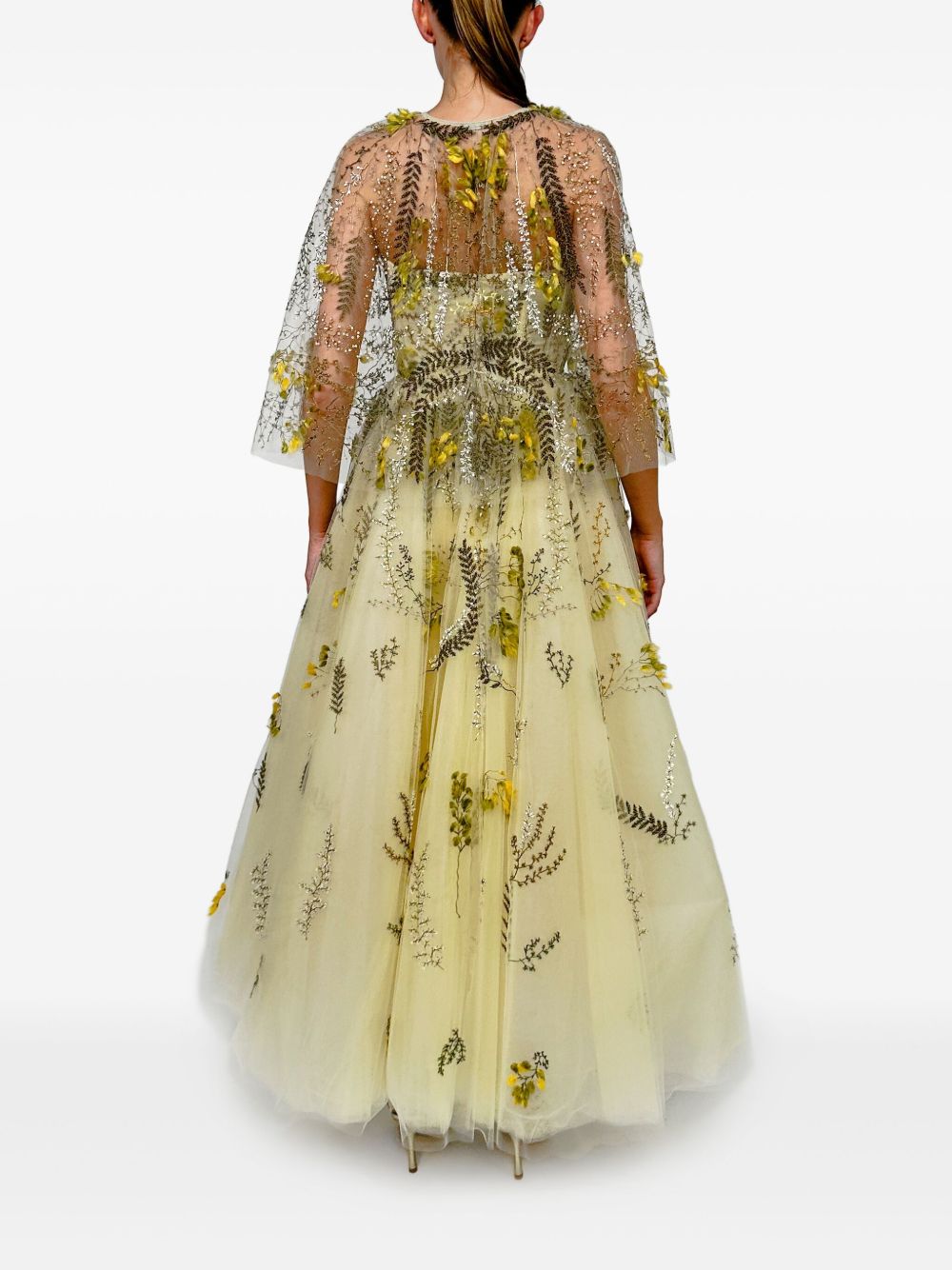 Coprispalle in tulle ricamato Monique Lhuillier - donna 