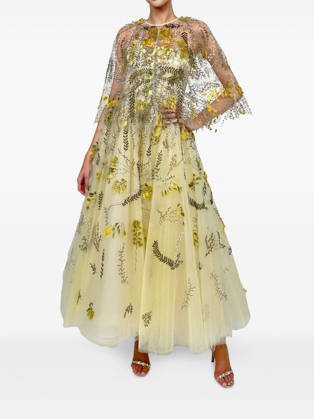 Coprispalle in tulle ricamato Monique Lhuillier - donna 