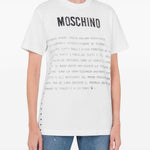 T-shirt con stampa in bianco Moschino - donna 
