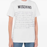 T-shirt con stampa in bianco Moschino - donna 
