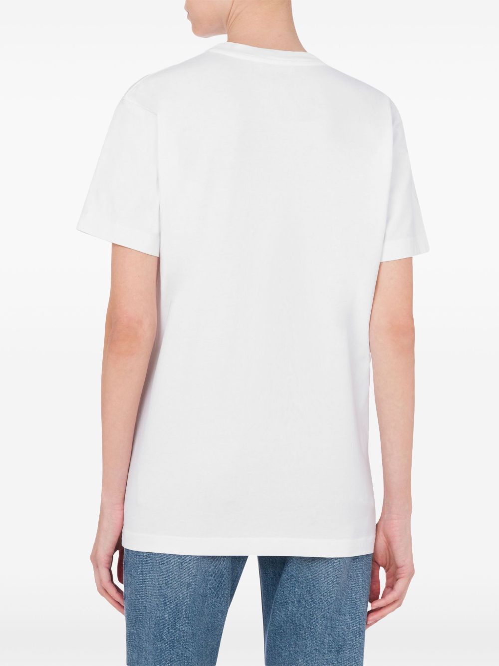 T-shirt con stampa in bianco Moschino - donna 