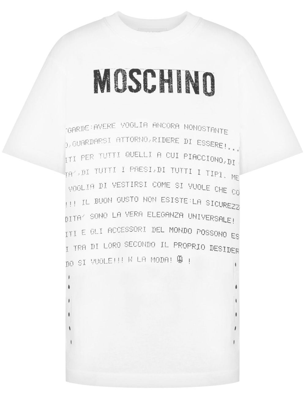 T-shirt con stampa in bianco Moschino - donna 
