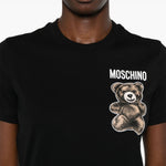 T-shirt con stampa teddy in nero Moschino - donna 