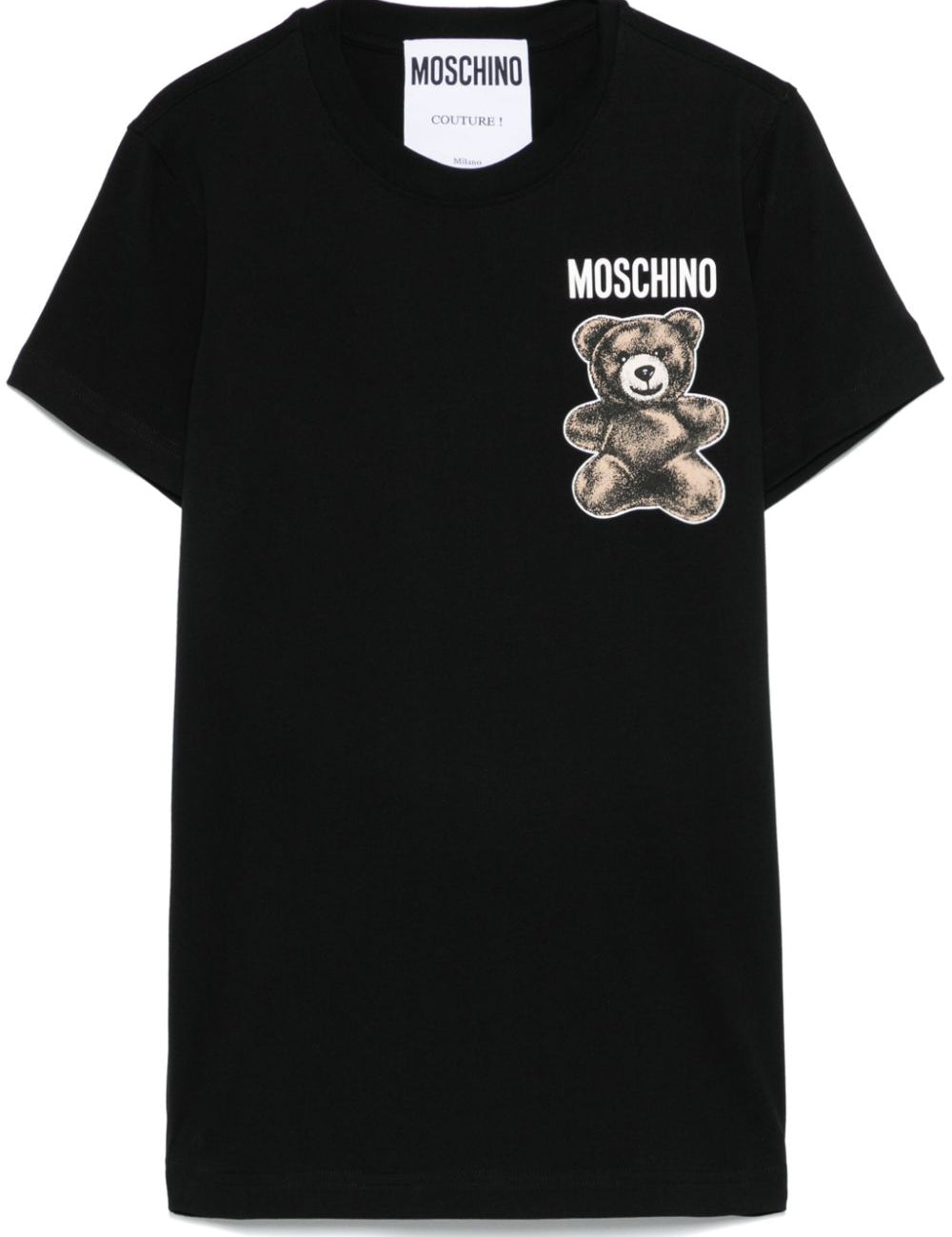 T-shirt con stampa teddy in nero Moschino - donna 
