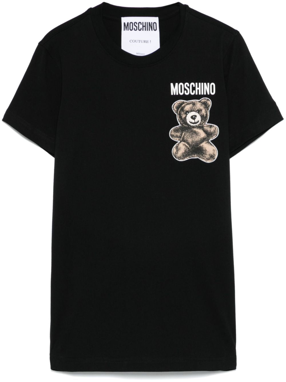 T-shirt con stampa teddy in nero Moschino - donna 