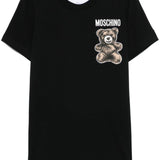 T-shirt con stampa teddy in nero Moschino - donna 