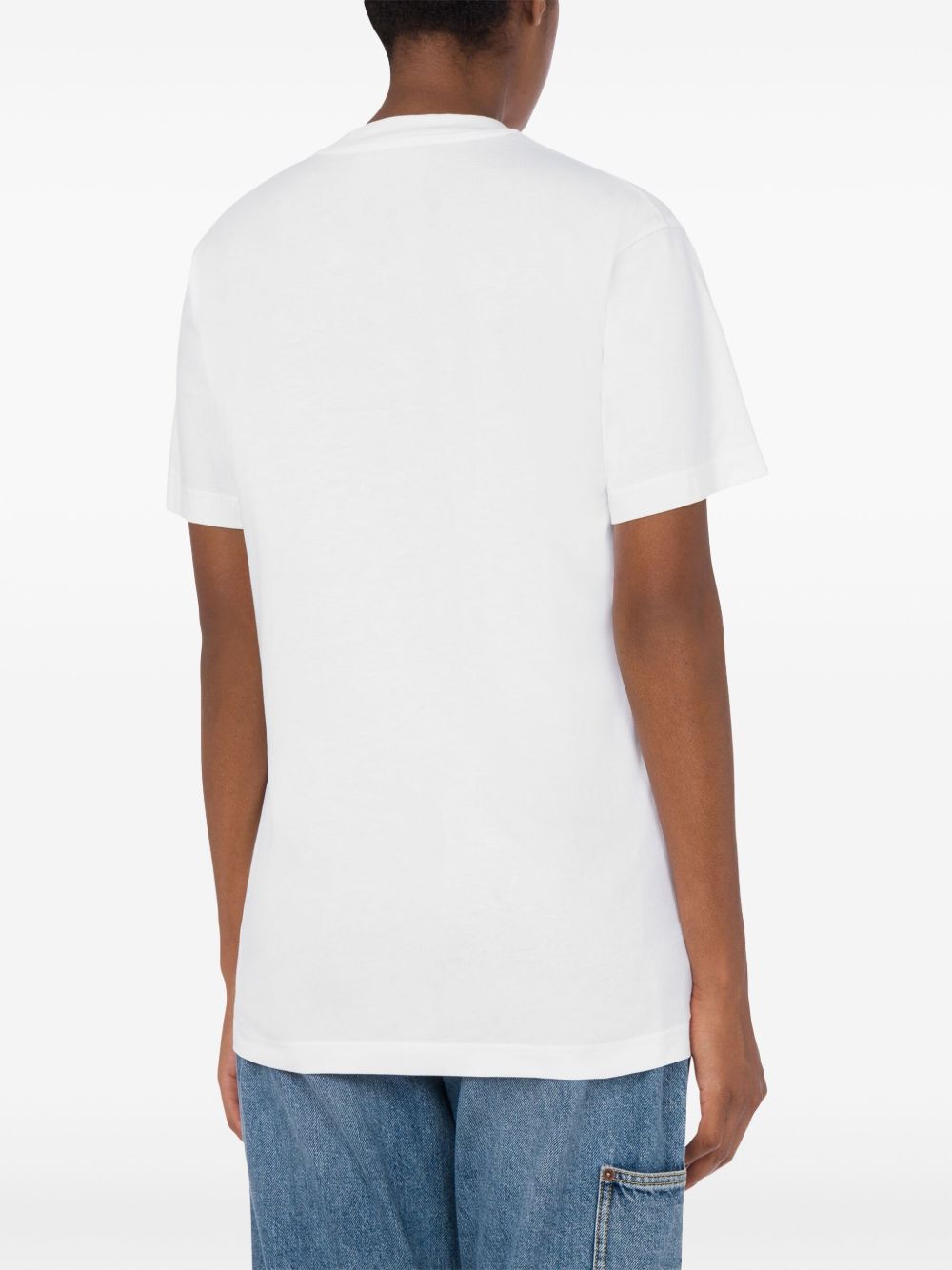 T-shirt con stampa in bianco Moschino - donna 