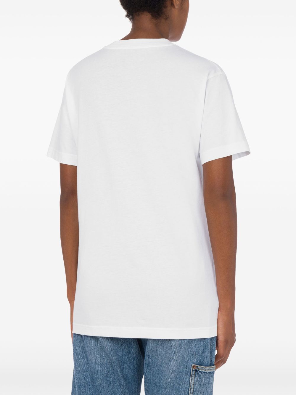 T-shirt con stampa in bianco Moschino - donna 