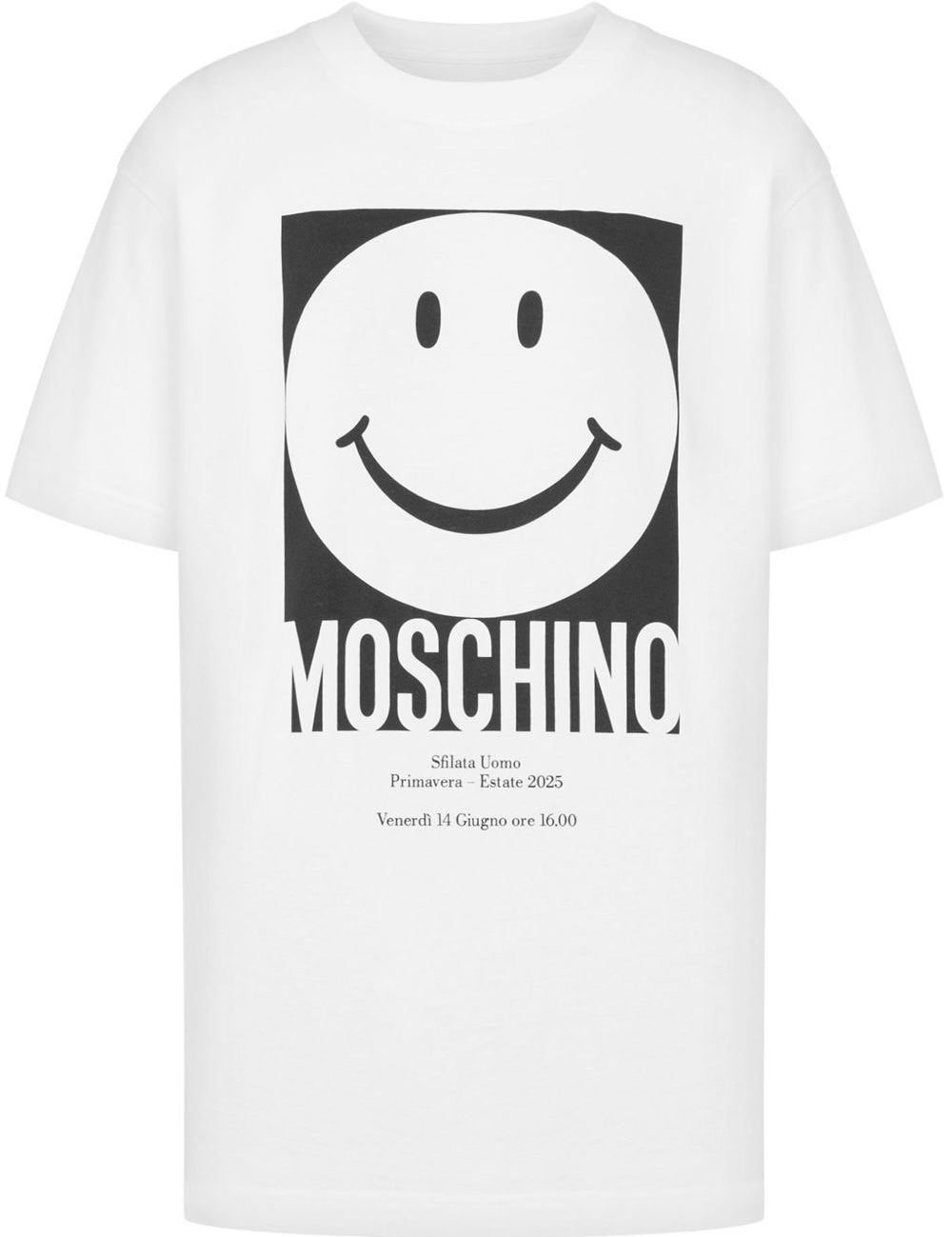 T-shirt con stampa in bianco Moschino - donna 