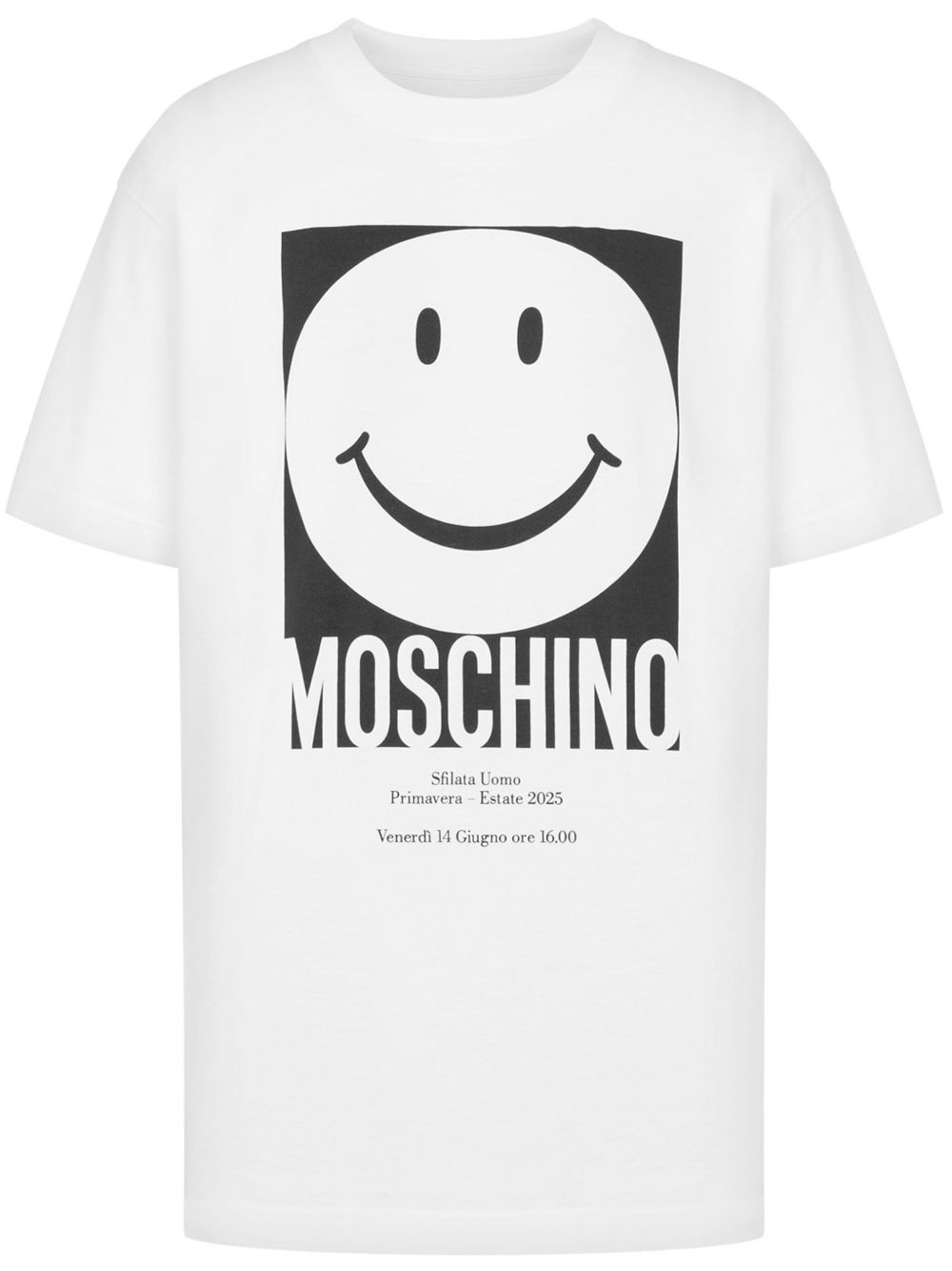 T-shirt con stampa in bianco Moschino - donna 